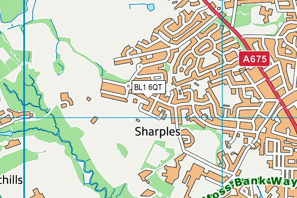 BL1 6QT map - OS VectorMap District (Ordnance Survey)
