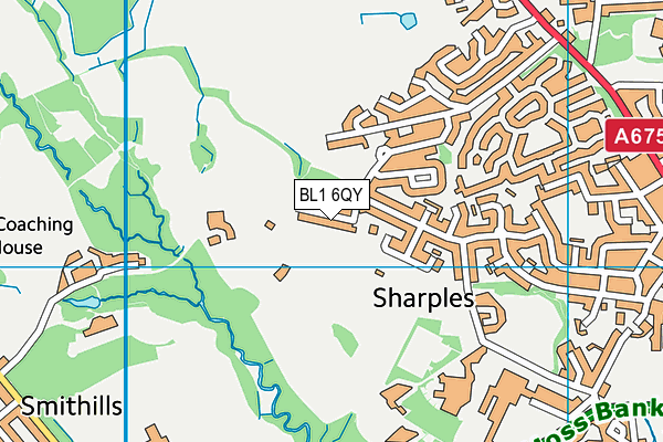 BL1 6QY map - OS VectorMap District (Ordnance Survey)
