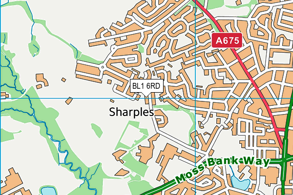 BL1 6RD map - OS VectorMap District (Ordnance Survey)