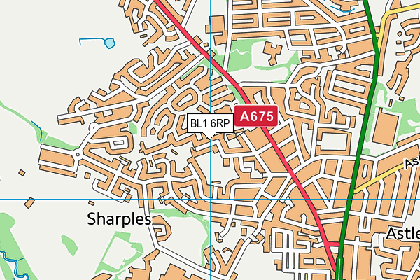 BL1 6RP map - OS VectorMap District (Ordnance Survey)