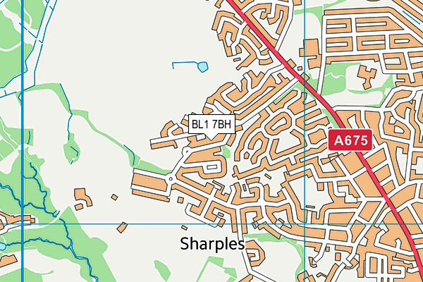 BL1 7BH map - OS VectorMap District (Ordnance Survey)