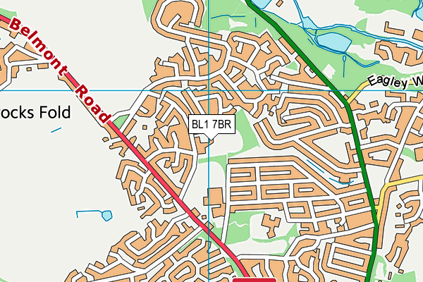 BL1 7BR map - OS VectorMap District (Ordnance Survey)