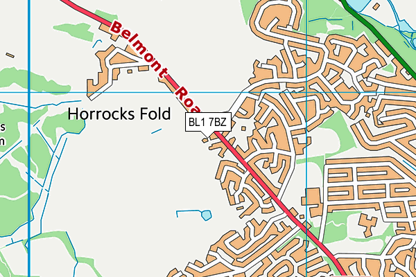 BL1 7BZ map - OS VectorMap District (Ordnance Survey)