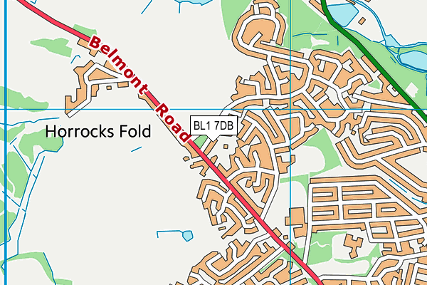 BL1 7DB map - OS VectorMap District (Ordnance Survey)