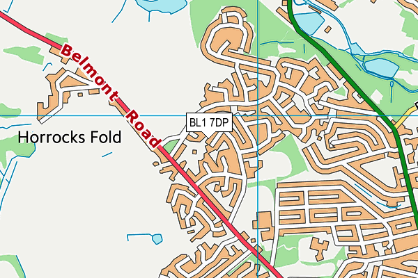 BL1 7DP map - OS VectorMap District (Ordnance Survey)