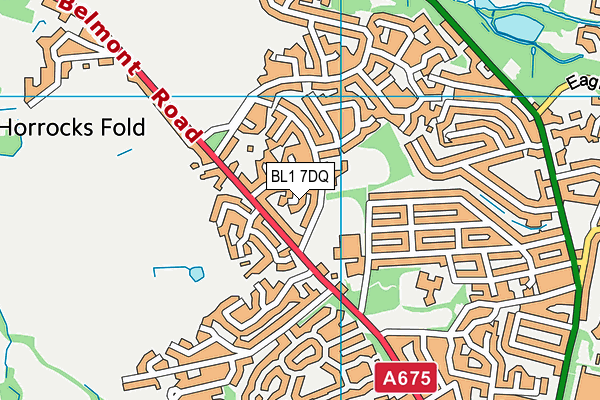 BL1 7DQ map - OS VectorMap District (Ordnance Survey)