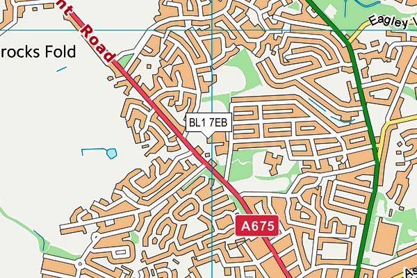 BL1 7EB map - OS VectorMap District (Ordnance Survey)