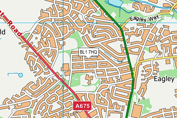 BL1 7HQ map - OS VectorMap District (Ordnance Survey)