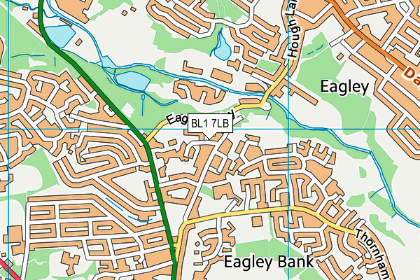 BL1 7LB map - OS VectorMap District (Ordnance Survey)