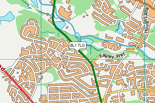 BL1 7LG map - OS VectorMap District (Ordnance Survey)