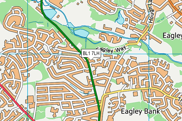 BL1 7LH map - OS VectorMap District (Ordnance Survey)