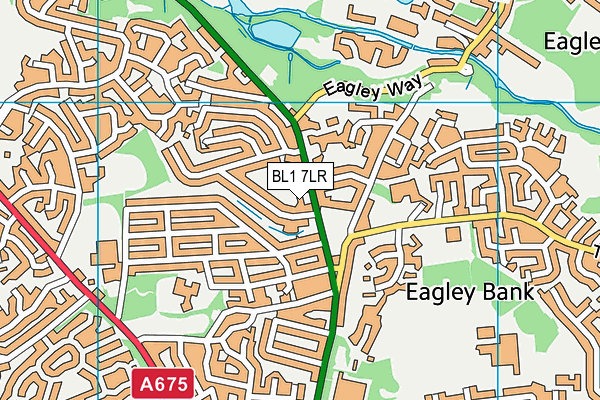 BL1 7LR map - OS VectorMap District (Ordnance Survey)