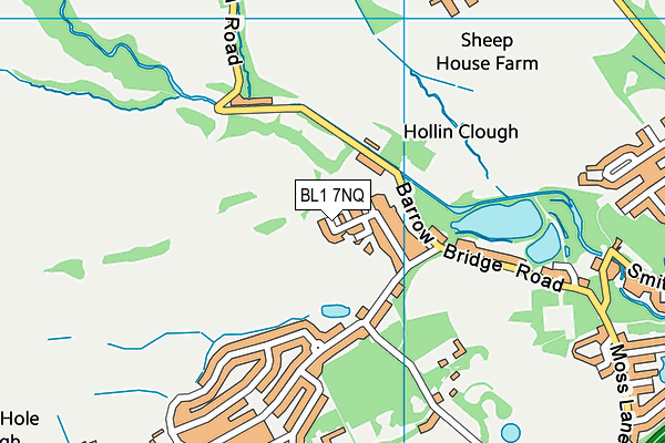 BL1 7NQ map - OS VectorMap District (Ordnance Survey)