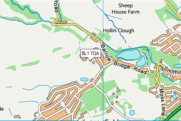 BL1 7QA map - OS VectorMap District (Ordnance Survey)