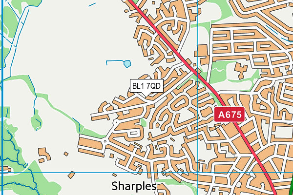 BL1 7QD map - OS VectorMap District (Ordnance Survey)