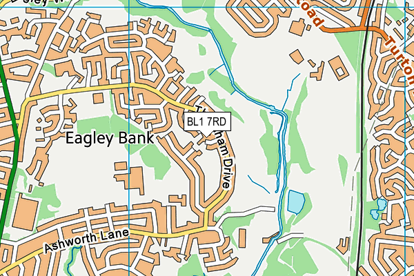 BL1 7RD map - OS VectorMap District (Ordnance Survey)