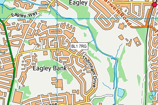 BL1 7RG map - OS VectorMap District (Ordnance Survey)