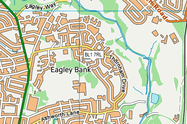 BL1 7RL map - OS VectorMap District (Ordnance Survey)