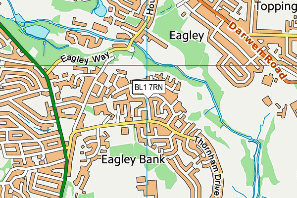 BL1 7RN map - OS VectorMap District (Ordnance Survey)