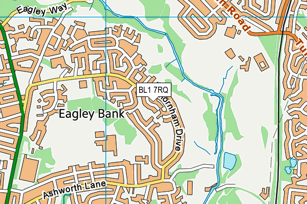 BL1 7RQ map - OS VectorMap District (Ordnance Survey)