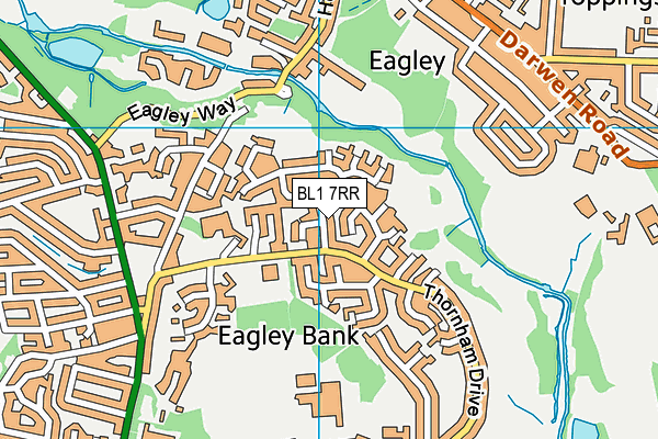 BL1 7RR map - OS VectorMap District (Ordnance Survey)