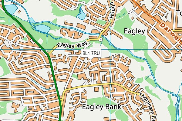 BL1 7RU map - OS VectorMap District (Ordnance Survey)