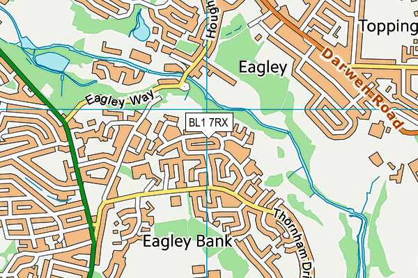 BL1 7RX map - OS VectorMap District (Ordnance Survey)