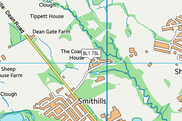 BL1 7SL map - OS VectorMap District (Ordnance Survey)