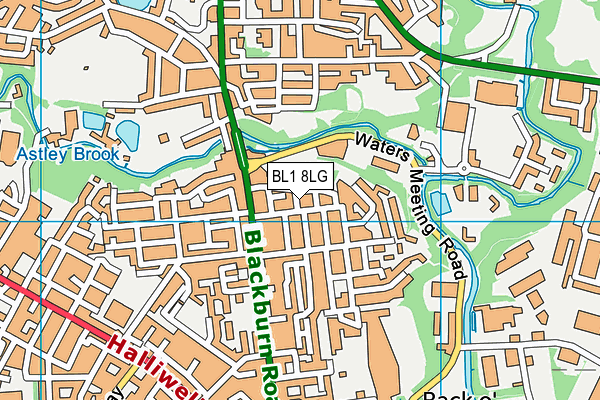 BL1 8LG map - OS VectorMap District (Ordnance Survey)