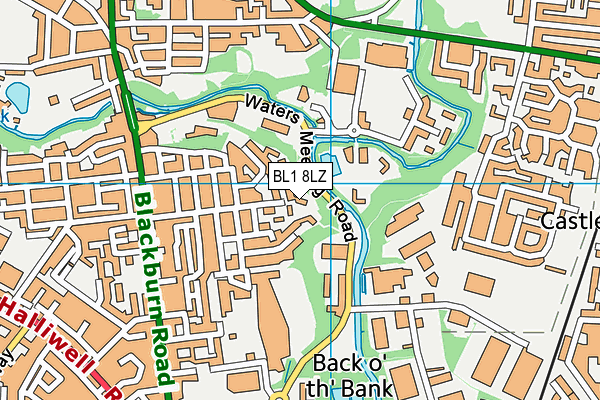 BL1 8LZ map - OS VectorMap District (Ordnance Survey)