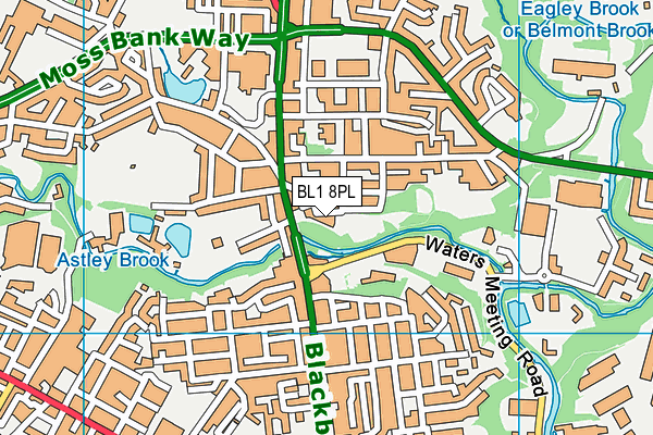 BL1 8PL map - OS VectorMap District (Ordnance Survey)