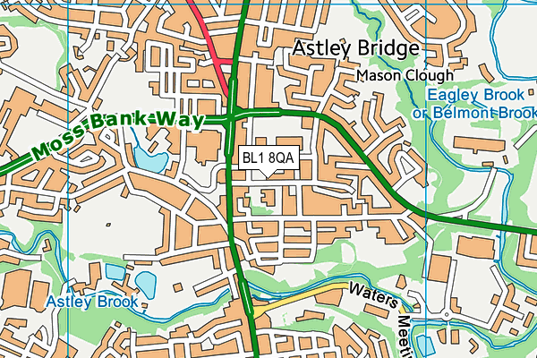 St Paul's CofE Primary School, Astley Bridge map (BL1 8QA) - OS VectorMap District (Ordnance Survey)