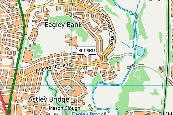 Sharples Primary School map (BL1 8RU) - OS VectorMap District (Ordnance Survey)