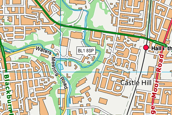 BL1 8SP map - OS VectorMap District (Ordnance Survey)