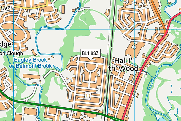 BL1 8SZ map - OS VectorMap District (Ordnance Survey)