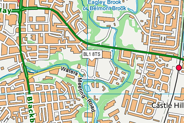 BL1 8TS map - OS VectorMap District (Ordnance Survey)