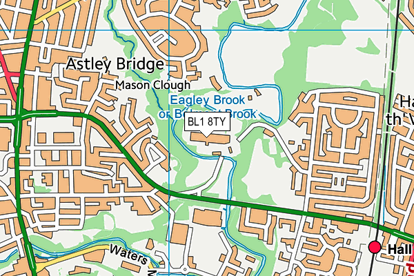 BL1 8TY map - OS VectorMap District (Ordnance Survey)