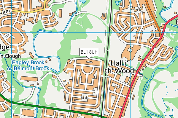 BL1 8UH map - OS VectorMap District (Ordnance Survey)
