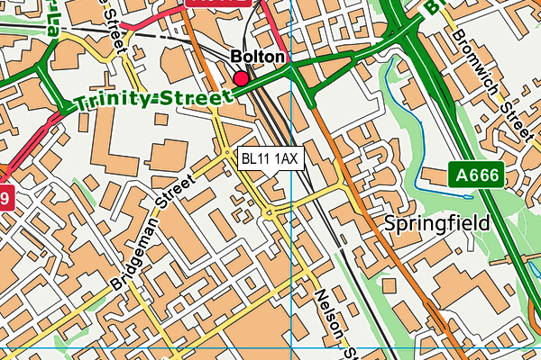 BL11 1AX map - OS VectorMap District (Ordnance Survey)