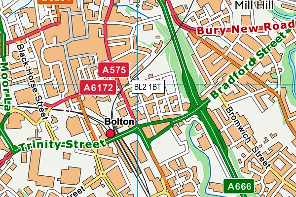 BL2 1BT map - OS VectorMap District (Ordnance Survey)