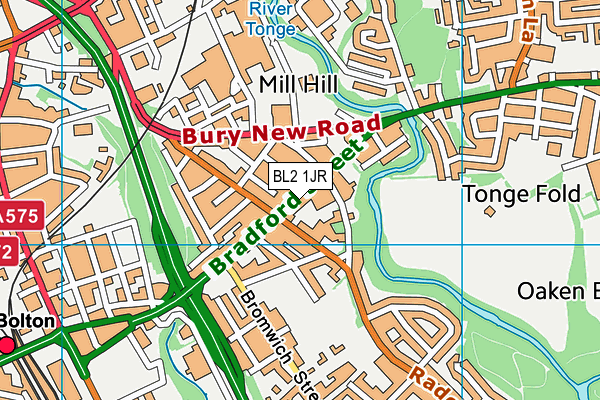 BL2 1JR map - OS VectorMap District (Ordnance Survey)