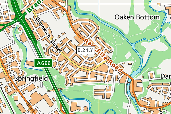 BL2 1LY map - OS VectorMap District (Ordnance Survey)