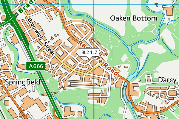 BL2 1LZ map - OS VectorMap District (Ordnance Survey)