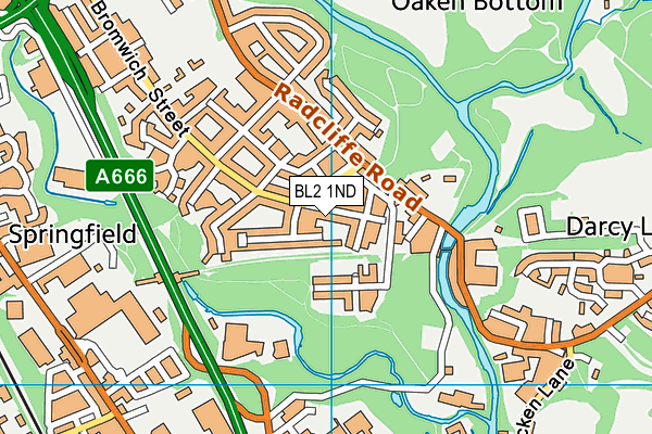 BL2 1ND map - OS VectorMap District (Ordnance Survey)
