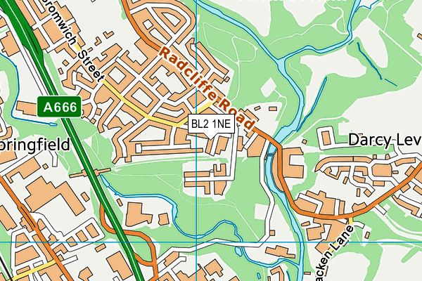 BL2 1NE map - OS VectorMap District (Ordnance Survey)