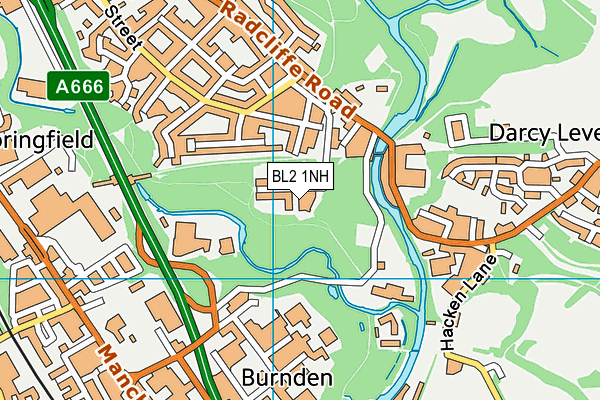 BL2 1NH map - OS VectorMap District (Ordnance Survey)
