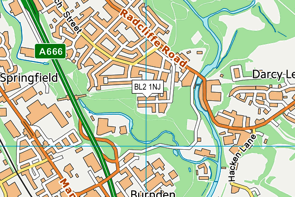 BL2 1NJ map - OS VectorMap District (Ordnance Survey)