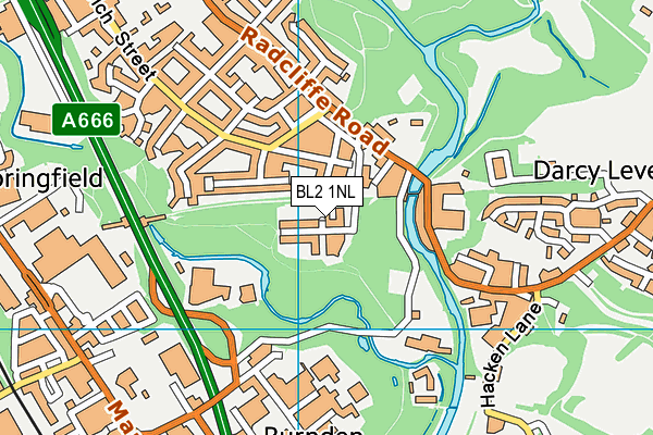 BL2 1NL map - OS VectorMap District (Ordnance Survey)