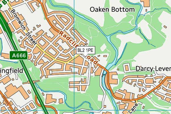 BL2 1PE map - OS VectorMap District (Ordnance Survey)