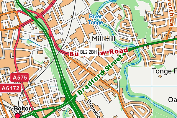 BL2 2BH map - OS VectorMap District (Ordnance Survey)